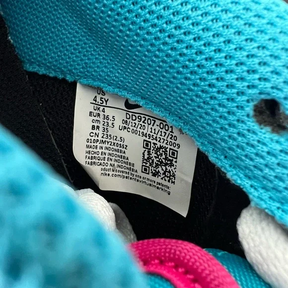 Nike Air Force 1 LV8 “Miami Nights” (GS) | Black Teal Pink | 4.5Y - Picture 7 of 12